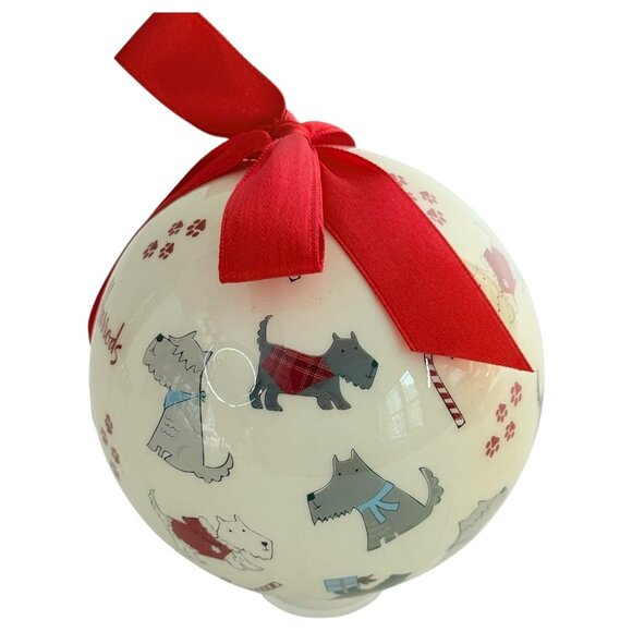 Westie west Highland Terrier Dog Harrods Decoupage Christmas Ornament Holiday - Picture 2 of 7